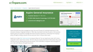 Learn more about Aspire General Insurance | Compare.com