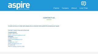 Contact – Aspire General Insurance