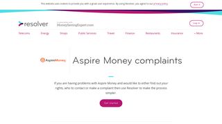 Resolve your Aspire Money Complaints for free | Resolver