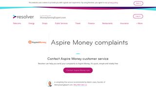Aspire Money Complaints Email & Phone | Resolver