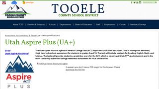 Utah Aspire Plus - Tooele County School District