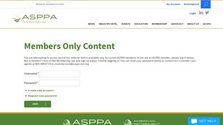 ASPPA > Membership > Account