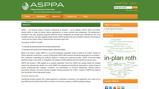 About ASPPA(American Society of Pension Professionals and Actuaries)
