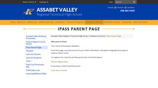 iPass Parent Page - Assabet Valley Regional Technical High School