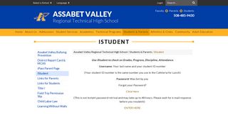 iStudent - Assabet Valley Regional Technical High School