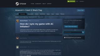How do i sync my game with AC Initiates? :: Assassin's Creed IV Black ...