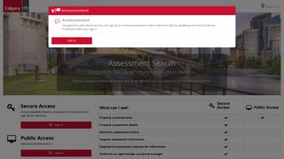 Assessment Search Login: Assessment: The City of Calgary