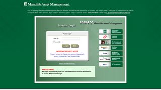 Investor Login - Manulife Asset Management Services Berhad