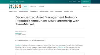 Decentralized Asset Management Network RigoBlock Announces ...