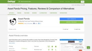 Asset Panda Pricing, Features, Reviews & Comparison of ... - GetApp