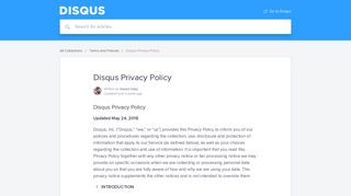 Disqus Privacy Policy | Disqus