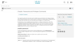 Passwords and Privileges Commands - Cisco.com Worldwide