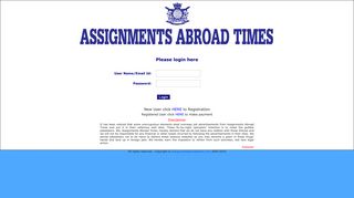Welcome to assignments abroad times :: e-paper Login