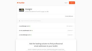 Assignr - email addresses & email format • Hunter - Hunter.io
