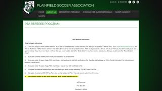 Plainfield Soccer Association > About Us > Referees