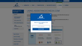 Using AssistanceCheck.com - Metropolitan Council
