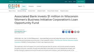 Associated Bank invests $1 million in Wisconsin Women's Business ...