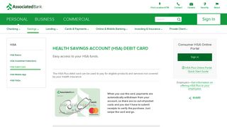 HSA Debit Card | Associated Bank