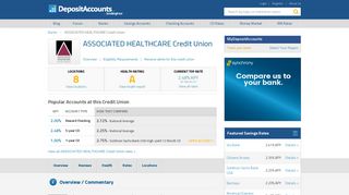 ASSOCIATED HEALTHCARE Credit Union Reviews and Rates ...