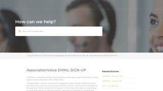 AssociationVoice EMAIL SIGN-UP - frontsteps