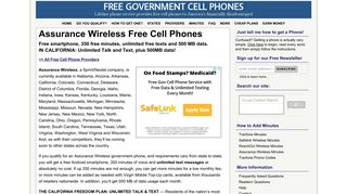 Assurance Wireless Phones - - Free Government Cell Phones