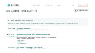 Doctors who accept Assurant Health Insurance | Doctor.com