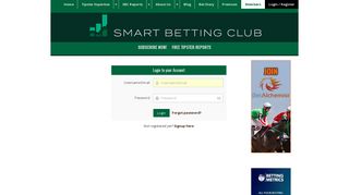 Please login - Smart Betting Club