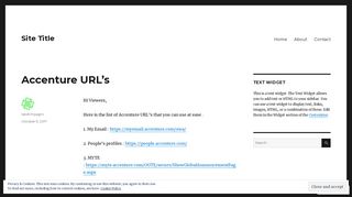 Accenture URL's – Site Title