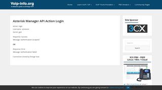 Asterisk Manager API Action Login - VoIP-Info