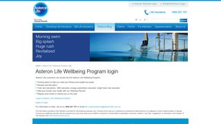 Asteron Life Wellbeing Program login | Asteron Life