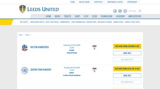 Latest Ticket News - | Leeds United