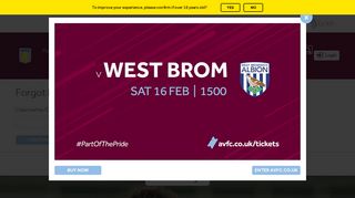 ForgottenPassword - Aston Villa Football Club