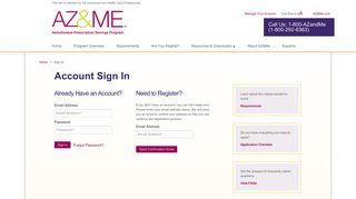 Account Sign In | AZ&Me™ Prescription Savings Program