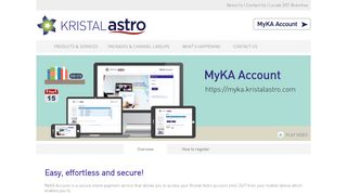 MyKA Account - KRISTAL Astro