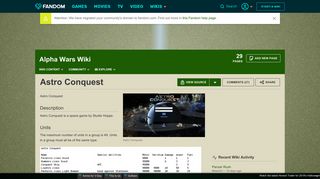 Astro Conquest | Alpha Wars Wiki | FANDOM powered by Wikia