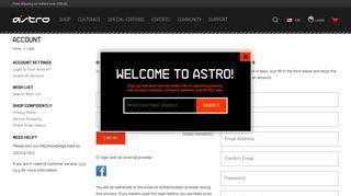 My Astro Account Login - ASTRO Gaming