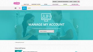 Manage My Account | Help & Support | Astro