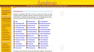 Indian Horoscope Astrology Chart Site Map - Free ... - Astrogyan