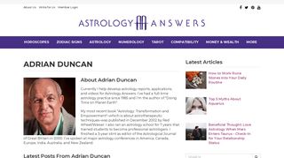 Posts From Adrian Duncan | AstrologyAnswers.com