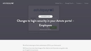 Changes to login security in your Astute portal - Employees - Astute ...