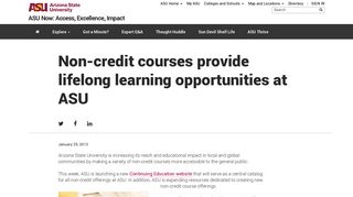 Non-credit courses provide lifelong learning opportunities at ASU ...