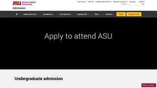 Apply | Admission | ASU