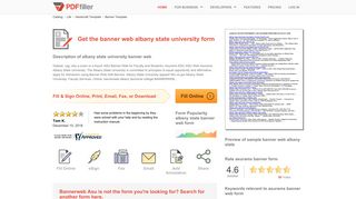 Banner Web Albany State University - Fill Online, Printable, Fillable ...
