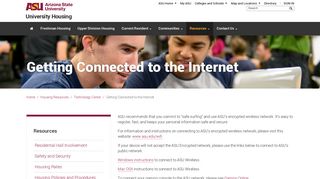 ASU Housing Internet Access | Arizona State University