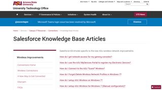 Knowledge Base Articles - University Technology Office - ASU