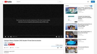 Campus Nexus Student CNS Student Portal Demonstration - YouTube