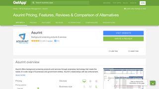 Asurint Pricing, Features, Reviews & Comparison of Alternatives ...
