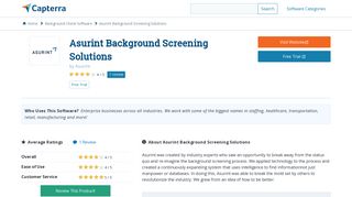 Asurint Background Screening Solutions Reviews and Pricing - 2019