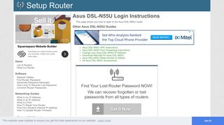 How to Login to the Asus DSL-N55U - SetupRouter
