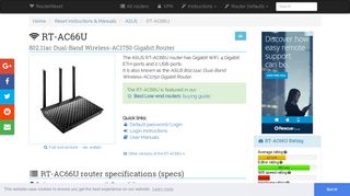 ASUS RT-AC66U Default Password & Login, Manuals, Firmwares and ...